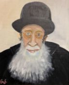 GEORGE S WISSINGER, OIL ON ARTIST BOARD, "Rabbi"