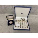 Quantity of silver spoons etc