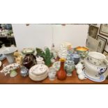 A quantity of good English and Continental ceramics and pottery to include Royal Doulton Arts &