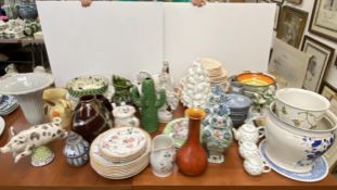 A quantity of good English and Continental ceramics and pottery to include Royal Doulton Arts &