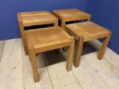 Four wooden Habitat side tables