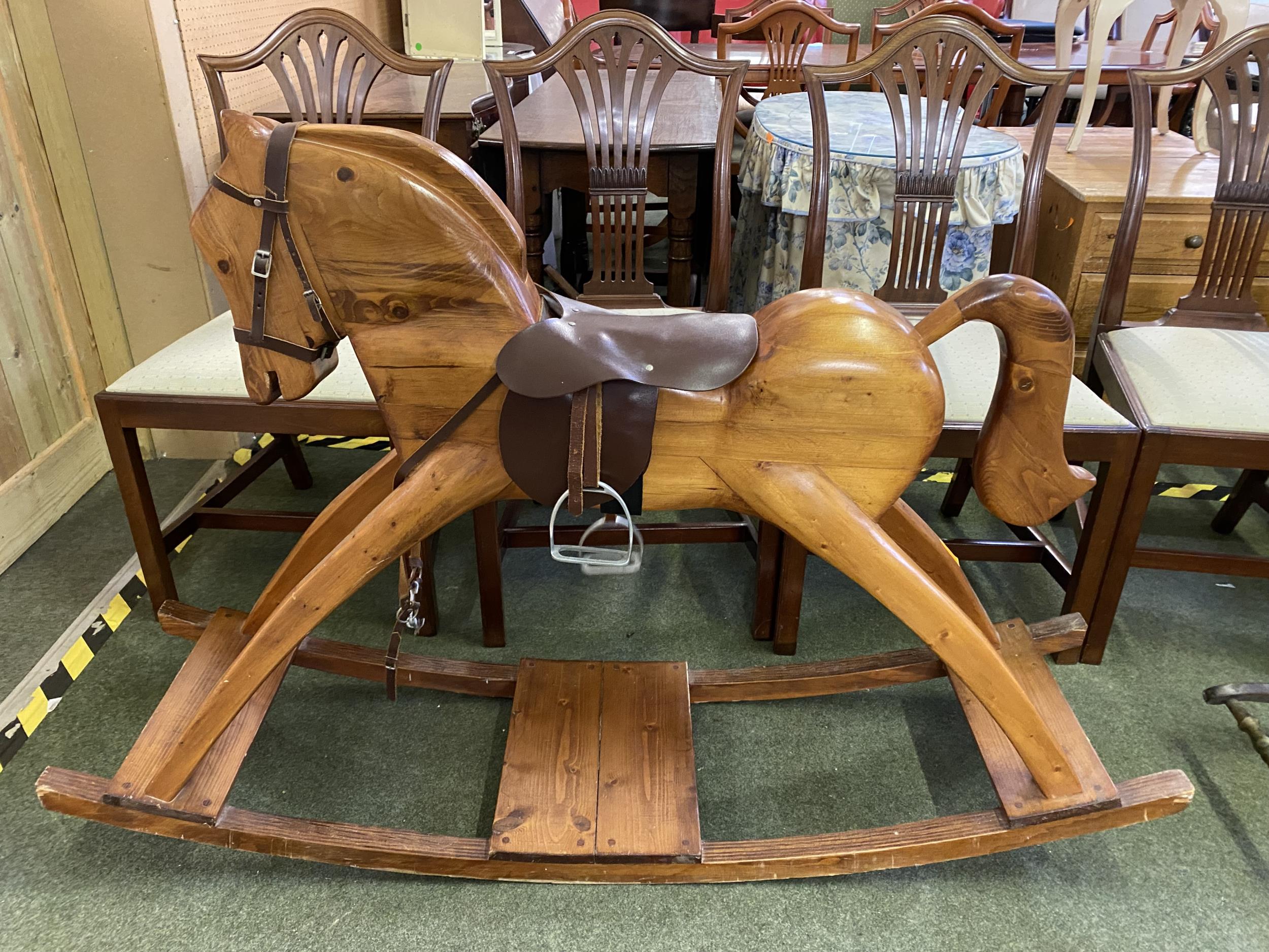 Small wooden rocking horse