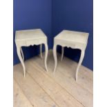Pair grey painted side/bedside tables