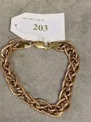 Bracelet, badly marked 375 10.2g