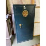 Large tall green safe , 61 X 122 X 51cm, Cyrus Price & Co, Wolverhampton (purchaser please note: