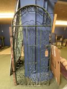 Large arched wrought iron garden gate (some wear)