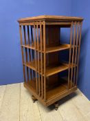 Large revolving book case, 115cm high, Condition, some wear to the top