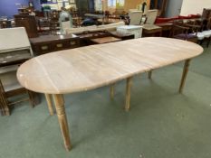 Neptune dining table with three leaves 231cm length extended 110 cm wide Condition the extending