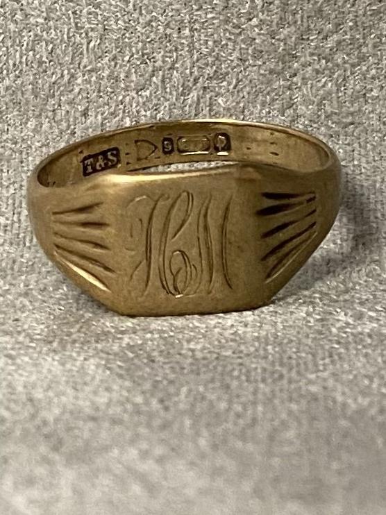 Gents 9 ct gold signet ring, 4.5 g, size B - Image 3 of 3