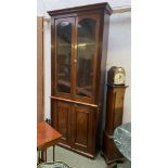 Victorian mahogany tall glazed cabinet
