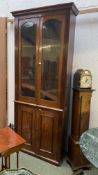 Victorian mahogany tall glazed cabinet