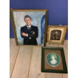 Frames oil painting study of His Royal Highness Prince Charles singed lower right McIntyre. 61 x