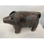 Small leather model of a pig