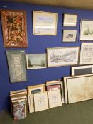 Qty of framed. & framed & glazed pictures & prints being sold on behalf of Prospect Hospice, see