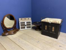 Quantity of general furniture to include Victorian mahogany gents dressing table mirror, and