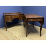 mahogany Pembroke table, and a knee hole dressing table