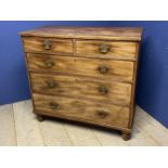 A Victorian light mahogany chest of 2 short over 3 long drawers, 108 cm wide x 103 cm high x 51cm