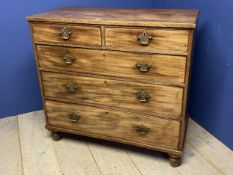 A Victorian light mahogany chest of 2 short over 3 long drawers, 108 cm wide x 103 cm high x 51cm