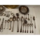 Qty of plated & metals wears, flatware & 2 Hallmarked Silver napkin rings, Hallmarked Silver pill