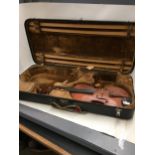 Interesting old double case with Stentor Messina student violin