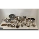 Quantity of various silver and plated wares