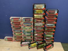 Large quantity of die cast toys - buses, cars etc mostly in original boxes - see all images for full