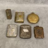 Collection of base and white metal vesta cases(6)
