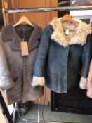 Two traditional sheepskin jackets, in used condition, see images