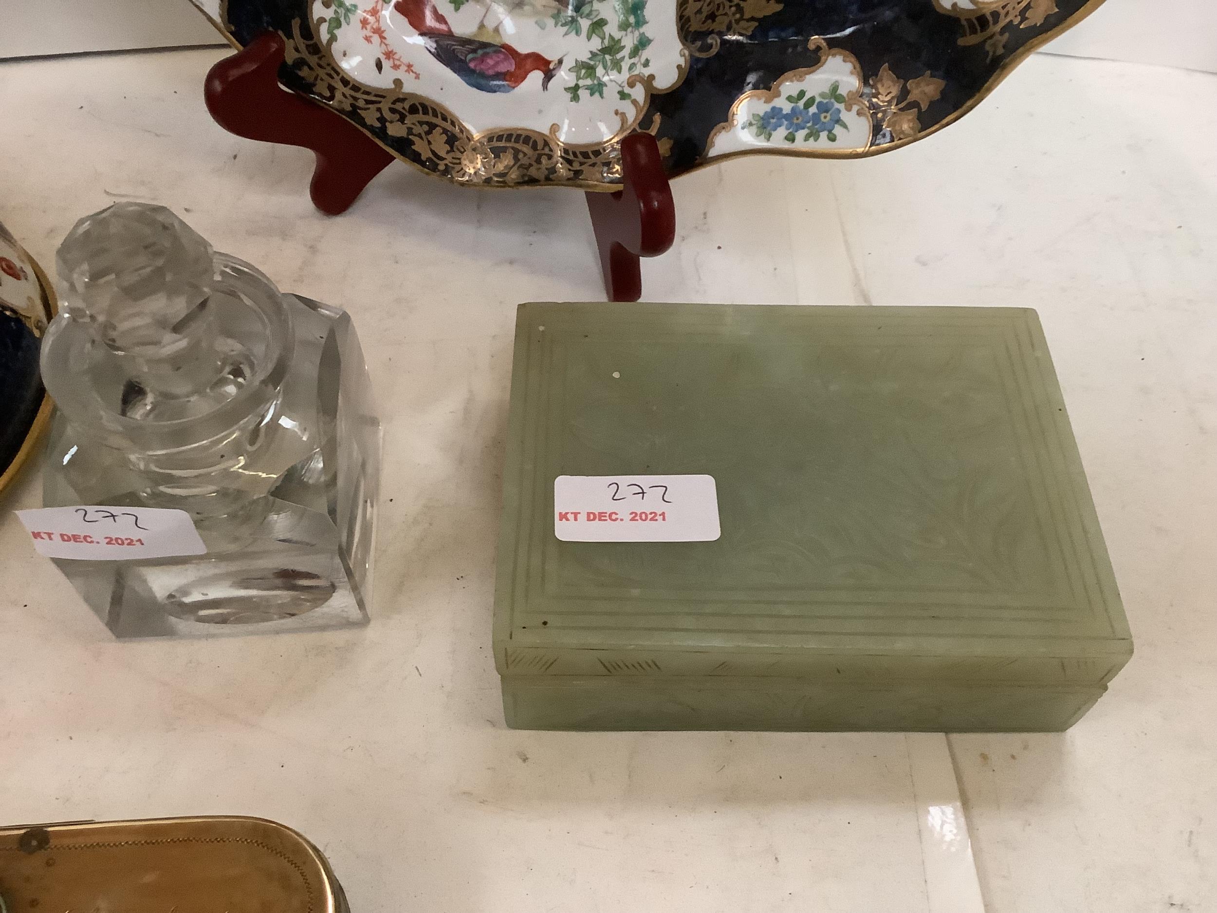 Quantity of China, to include pair of open dishes Booths Pheasant pattern , green onyx box, a wooden - Image 3 of 9