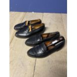 Gentlemans leather shoes, New & Lingwood and Edward Green size 9 some wear to soles and heel