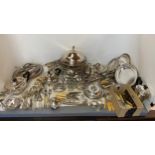 Quantity of silver plate and flatware