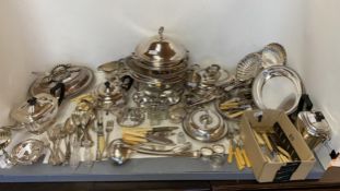 Quantity of silver plate and flatware