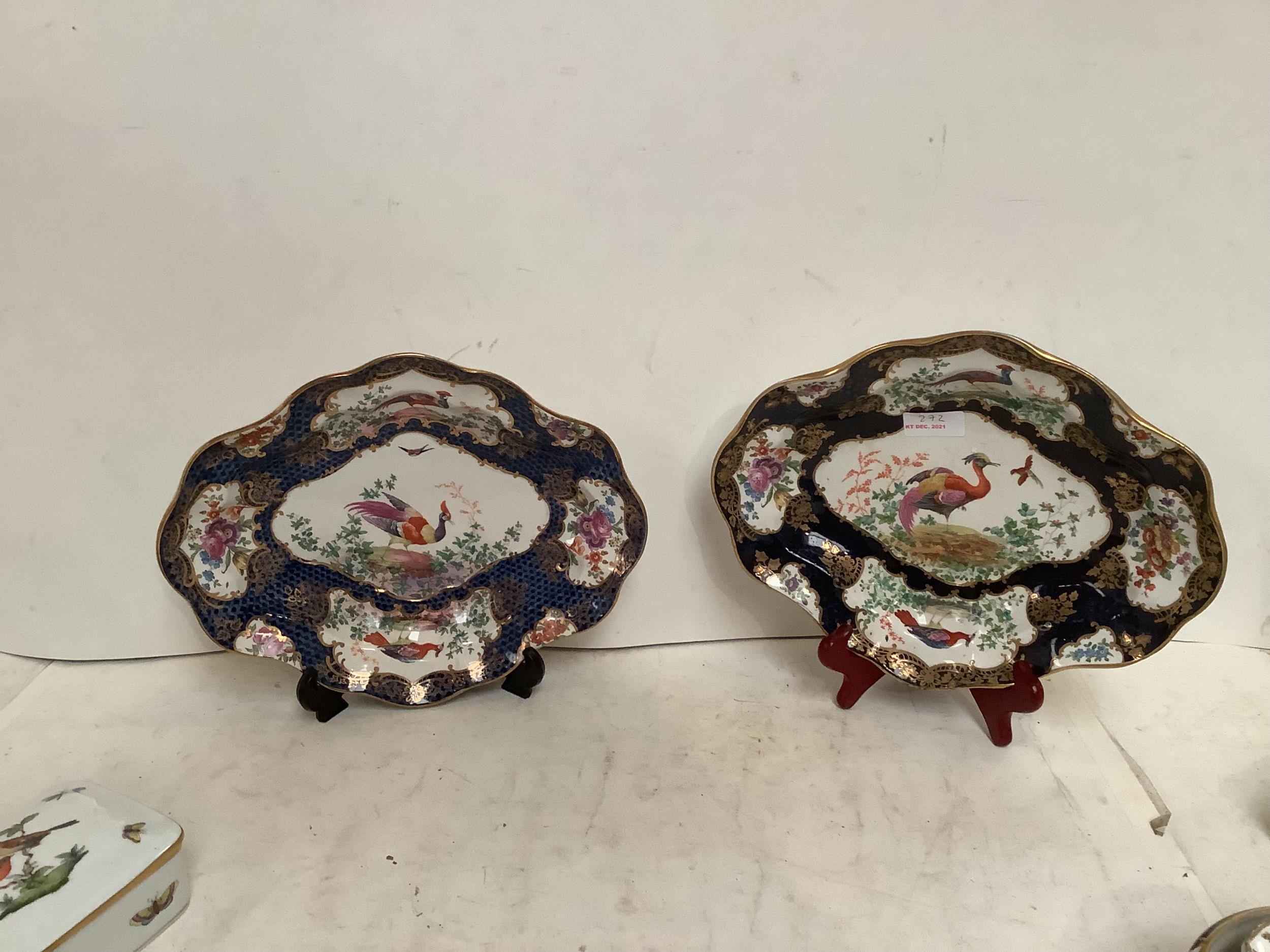 Quantity of China, to include pair of open dishes Booths Pheasant pattern , green onyx box, a wooden - Image 6 of 9