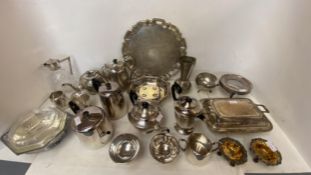 A quantity of silver plate, and a Indian silver claret jug