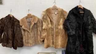4 ladies mink coats, used condition