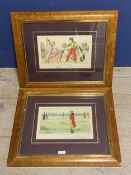 Two framed and glazed prints Le Vainquer Vaincu, and Regime Passe, Regime Passe, Regime Nouveau