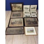 Quantity of pictures and prints of dog interest, including portraits by Alice Edgedale
