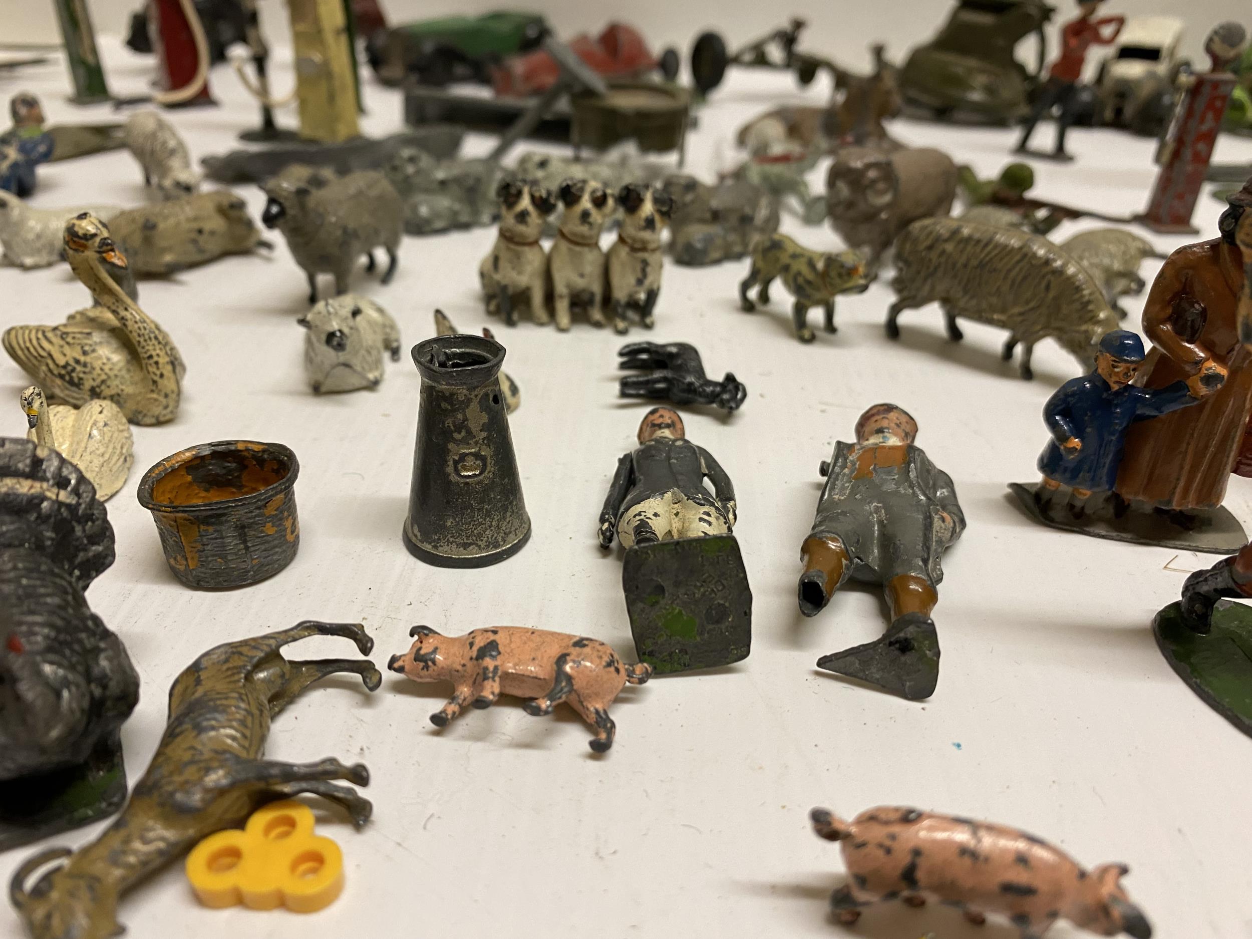 Quantity of toys, including Britains Farmyard animals, and vintage vehicles, all with much wear - Image 7 of 13