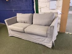 Modern grey sofa, loose cover 212x91x99 cm