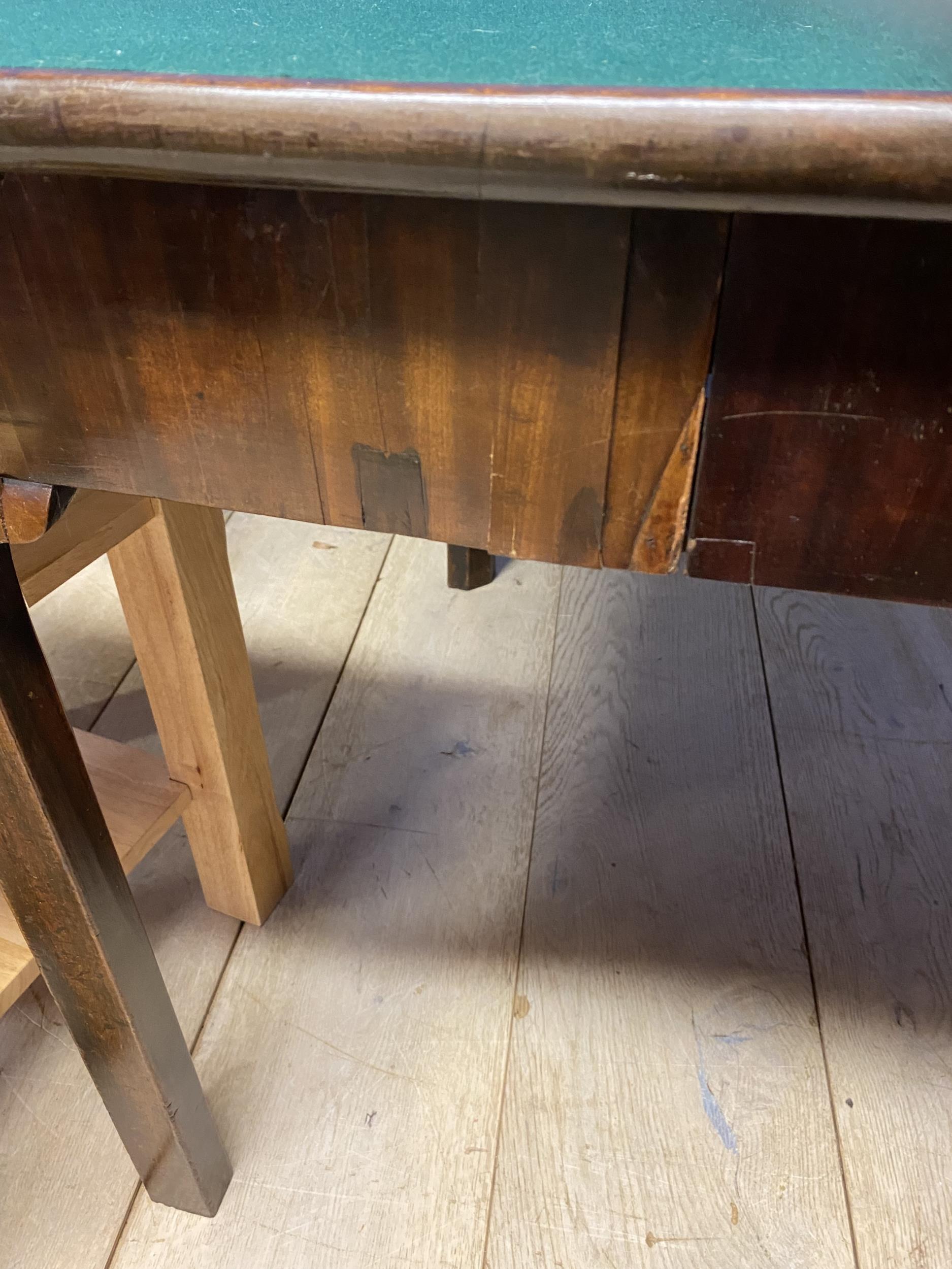 A George III feather banded walnut chest of 2 short over 3 long drawers, with an oak top, for - Image 11 of 12