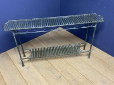 Decorative modern two tier metal console table 152x31x76 cm