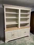 A Neptune style Contemporary house keepers shelving unit, with cupboard under