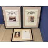 Three framed and glazed signed 'Awards' 1986 to 1991. Including Academie Culinaire de France Filiale