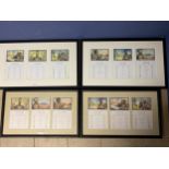 12 framed and glazed menus 'Menu Paquebot' Thysville May 1930, 6 original menus 6 prints from