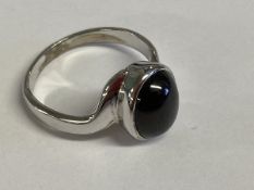 Silver star black sapphire