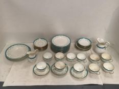 Quantity of Minton's tea bowls, blue jewel ware, the turquoise and gilding in generally good