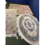 4 Modern Chinese washed rugs, see images for details and condition generally good