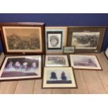Quantity of pictures and prints of Racing interest to include Watercolours, Harry Matthews, 1988,