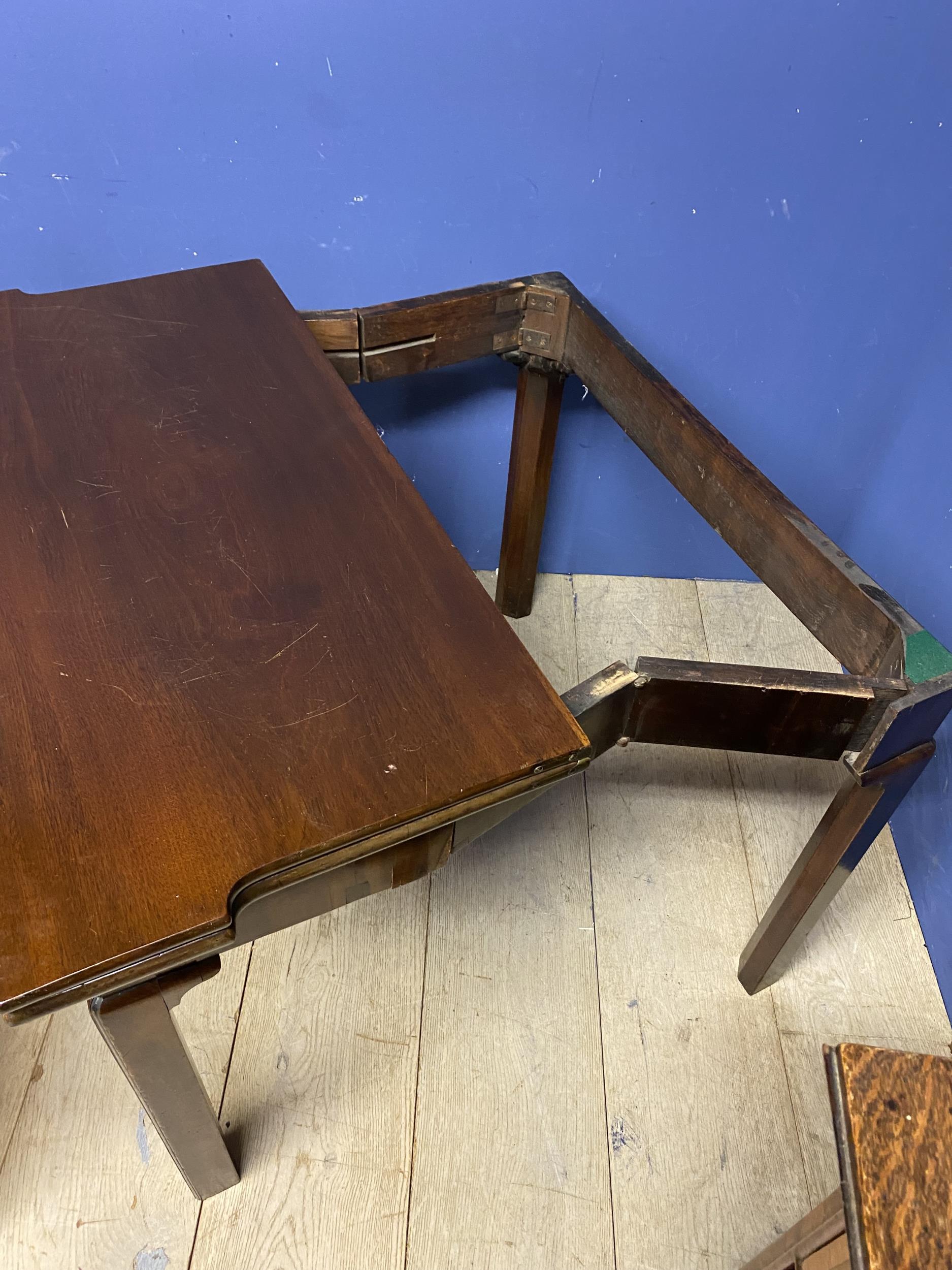 A George III feather banded walnut chest of 2 short over 3 long drawers, with an oak top, for - Image 8 of 12