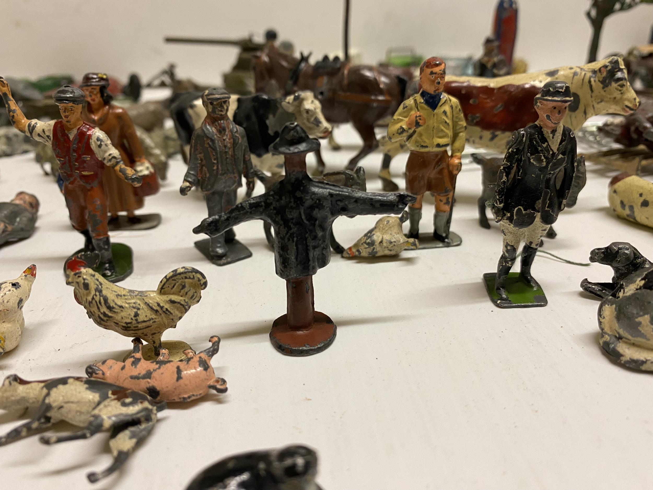 Quantity of toys, including Britains Farmyard animals, and vintage vehicles, all with much wear - Image 6 of 13